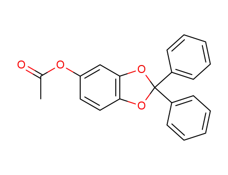 Molecular Structure of 75104-65-3 (1,3-Benzodioxol-5-ol, 2,2-diphenyl-, acetate)