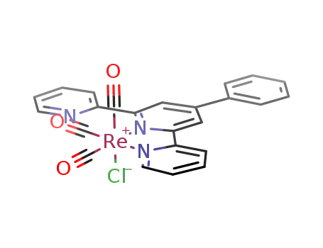 Molecular Structure of 515125-29-8 ([Re(CO)3(4'-phenyl-2,2':6',2''-terpyridine)Cl])