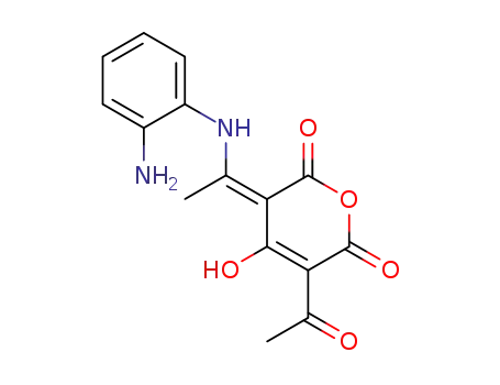2H-Pyran-2,6(3H)-dione,
5-acetyl-3-[1-[(2-aminophenyl)amino]ethylidene]-4-hydroxy-