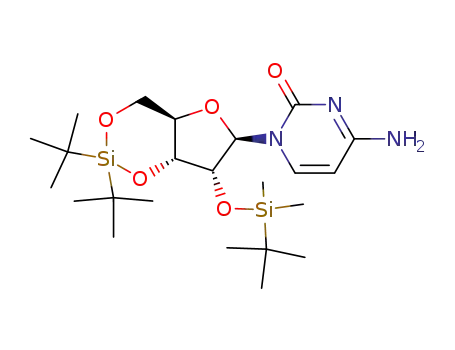 Molecular Structure of 438582-96-8 (2'-O-(tert-butyldimethylsilyl)-3',5'-O-(di-tert-butylsilylene)cytidine)
