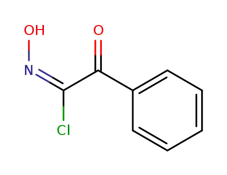 Molecular Structure of 78335-62-3 (Benzeneethanimidoyl chloride, N-hydroxy-alpha-oxo-, (E)- (9CI))
