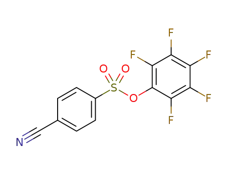 Molecular Structure of 885949-56-4 (2,3,4,5,6-PENTAFLUOROPHENYL 4-CYANOBENZENESULFONATE)