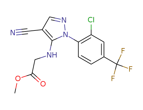 Glycine,
N-[1-[2-chloro-4-(trifluoromethyl)phenyl]-4-cyano-1H-pyrazol-5-yl]-,
methyl ester