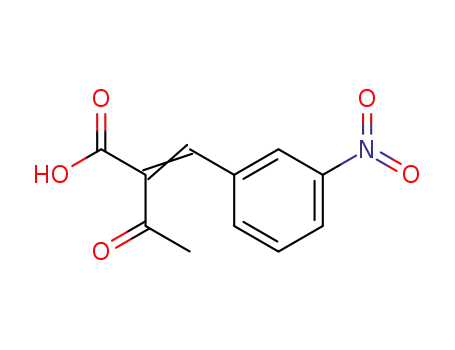 Molecular Structure of 101072-61-1 (2-Acetyl-3-(3-nitrophenyl)-2-propenoic acid)