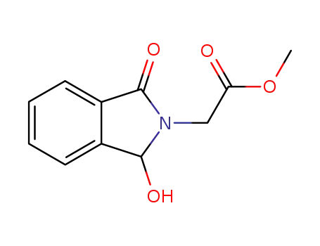 Molecular Structure of 100166-98-1 (methyl 2-(1-hydroxy-3-oxoisoindolin-2-yl)acetate)