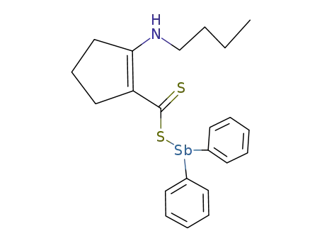 diphenylantimony(III)-2-n-butylaminocyclopentene-1-carbodithioate