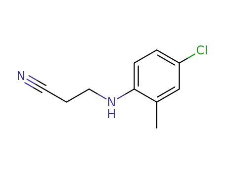 Molecular Structure of 30273-26-8 (Propanenitrile, 3-[(4-chloro-2-methylphenyl)amino]-)