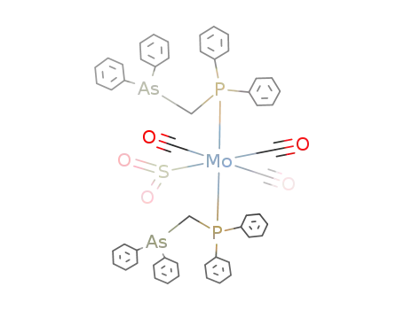 mer-tricarbonylbis{((diphenylarsino)methyl)diphenylphosphane}(sulfur dioxide)molybdenum
