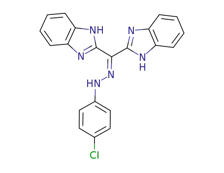 Molecular Structure of 1021949-31-4 (1-(4-chlorophenylhydrazono)-1,1-bis(benzimidazol-2-yl)methane)