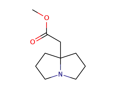 Molecular Structure of 78449-76-0 (pyrrolizidine-7α-acetic acid methyl ester)
