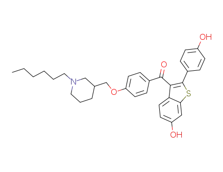 6-Hydroxy-2-(4-Hydroxyphenyl)-3-(4-[(1-Hexylpiperidin-3-yl)methoxy]benzoyl)benzo[b]thiophene