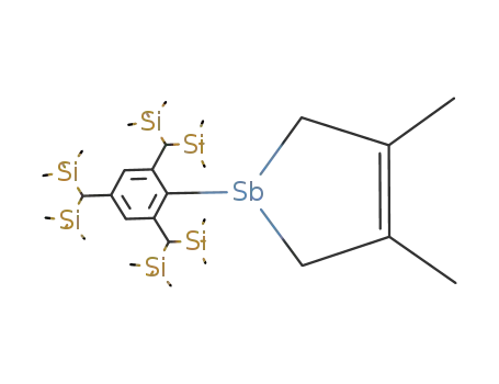 (2,4,6-tris[bis(trimethylsilyl)methyl]phenyl)SbC<sub>4</sub>H<sub>4</sub>(3,4-Me<sub>2</sub>)