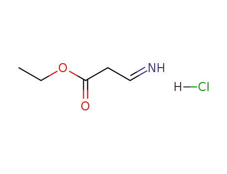 Molecular Structure of 63745-99-3 (Propanoic acid, 3-imino-, ethyl ester, hydrochloride)
