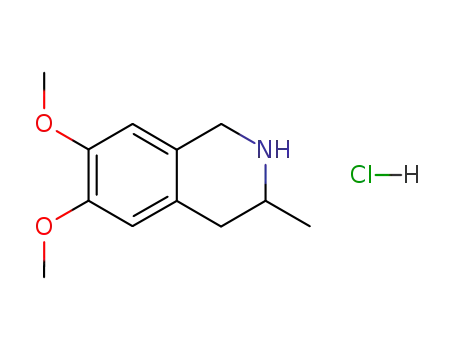 Molecular Structure of 6266-97-3 (6,7-DIMETHOXY-3-METHYL-1,2,3,4-TETRAHYDROISOQUINOLINE HYDROCHLORIDE)