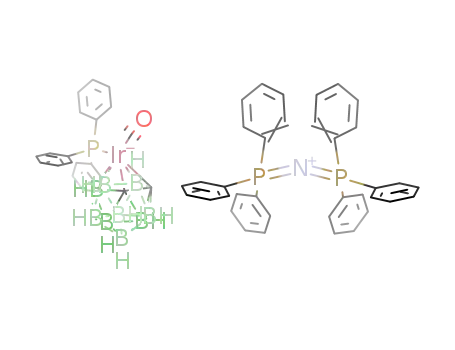 Molecular Structure of 97112-44-2 ({PPN}{closo-3-(triphenylphosphine)-3-(carbonyl)-3,1,2-Ir(C<sub>2</sub>B<sub>9</sub>H<sub>11</sub>)})