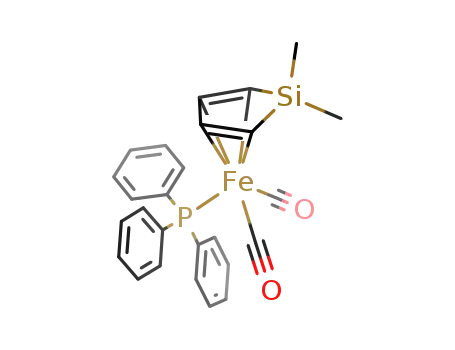 Fe(CO)2(P(C<sub>6</sub>H<sub>5</sub>)3)(C<sub>4</sub>H<sub>4</sub>Si(CH<sub>3</sub>)2)