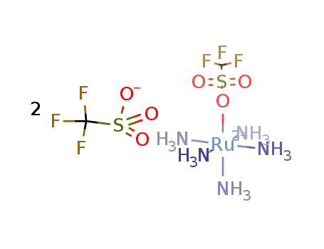 Molecular Structure of 84278-98-8 (pentaamminetrifluoromethanesulfonato ruthenium(III) trifluoromethanesulfonate)