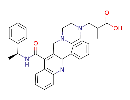 2-Methyl-3-{4-[2-phenyl-4-((S)-1-phenyl-ethylcarbamoyl)-quinolin-3-ylmethyl]-piperazin-1-yl}-propionic Acid