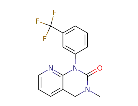 Molecular Structure of 59397-70-5 (Pyrido[2,3-d]pyrimidin-2(1H)-one,
3,4-dihydro-3-methyl-1-[3-(trifluoromethyl)phenyl]-)