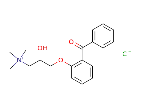 Molecular Structure of 118604-99-2 (2-Hydroxy-3-(2-benzoylphenoxy)-N,N,N-trimethyl-1-propanaminium chloride)