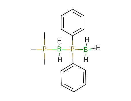 Molecular Structure of 122971-97-5 ((CH<sub>3</sub>)3PBH<sub>2</sub>P(C<sub>6</sub>H<sub>5</sub>)2BH<sub>3</sub>)
