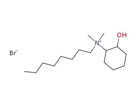 Molecular Structure of 52304-01-5 (Cyclohexanaminium, 2-hydroxy-N,N-dimethyl-N-octyl-, bromide)
