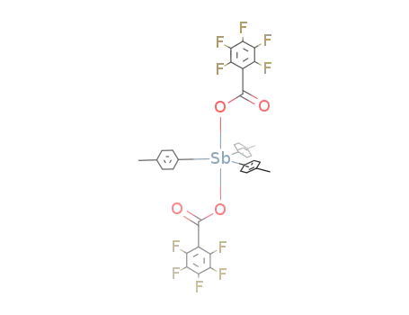 Molecular Structure of 460752-05-0 ((CH<sub>3</sub>C<sub>6</sub>H<sub>4</sub>)3Sb(OCOC<sub>6</sub>F<sub>5</sub>)2)