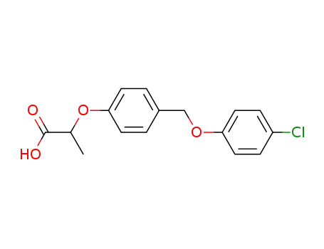 Molecular Structure of 55845-95-9 ((+/-)-2-<4-(4-chlorophenoxymethyl)phenoxy>propionic acid)