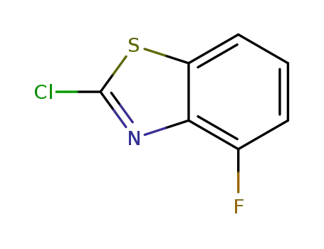 Molecular Structure of 182344-56-5 (2-Chloro-4-fluorobenzothiazole)