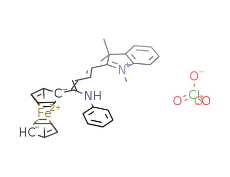 2-(4-anilino-4-ferrocenyl-1,3-butadienyl)-1,3,3-trimethylindolinium perchlorate
