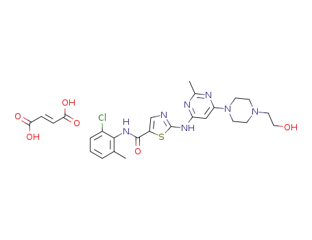 N-(2-chloro-6-methylphenyl)-2-((6-(4-(2-hydroxyethyl)-1-piperazinyl)-2-methyl-4-pyrimidinyl)amino)-1,3-thiazole-5-carboxamide fumaric acid salt