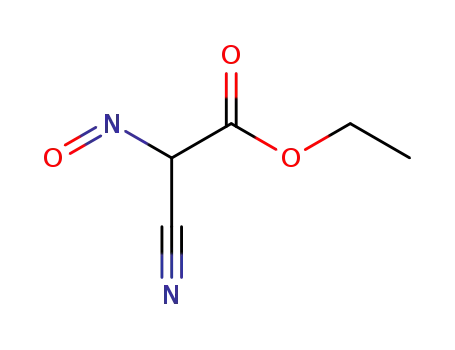 Molecular Structure of 5457-25-0 (ethyl 2-cyano-2-nitroso-acetate)