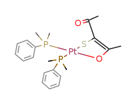 bis(dimethylphenylphosphine){2,4-pentanedione-3-thiolato<sup>(2-)</sup>-O,S}-platinum(II)