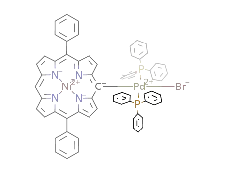 Molecular Structure of 219134-12-0 (Ni(C<sub>4</sub>H<sub>2</sub>NC)4H(C<sub>6</sub>H<sub>5</sub>)2PdBr(P(C<sub>6</sub>H<sub>5</sub>)3)2)