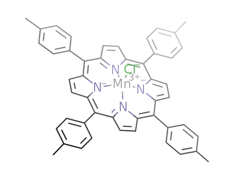 Molecular Structure of 43145-44-4 (meso-Tetratolylporphyrin-Mn(III)chloride)