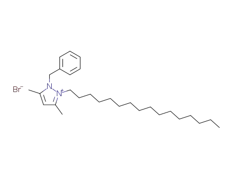 2-benzyl-3,5-dimethyl-1-hexadecyl-pyrazolium bromide
