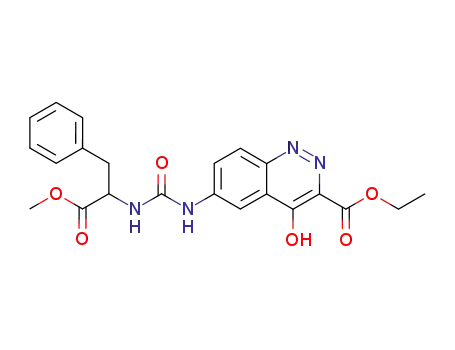 6-[3-(1-methoxycarbonyl-2-phenyl-ethyl)-ureido]-4-oxo-1,4-dihydro-cinnoline-3-carboxylic acid ethyl ester