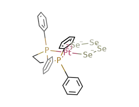 Molecular Structure of 282731-82-2 ((1,2-bis(diphenylphosphanyl)ethane)(tetraselenido-Se,Se)platinum)
