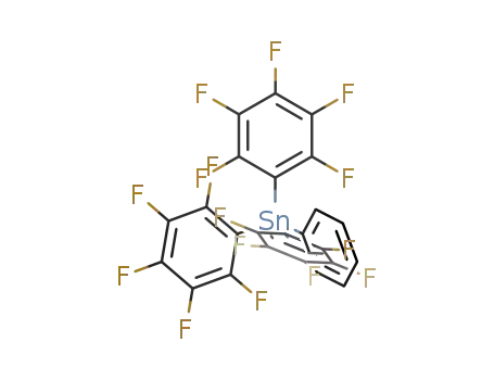 Molecular Structure of 1262-57-3 (Stannane, tris(pentafluorophenyl)phenyl-)