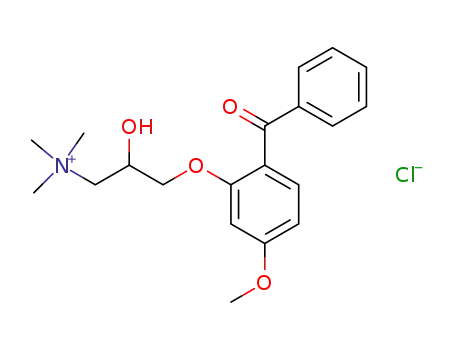 2-Hydroxy-3-(2-benzoyl-5-methoxyphenoxy)-N,N,N,-trimethyl-1-propanaminium chloride
