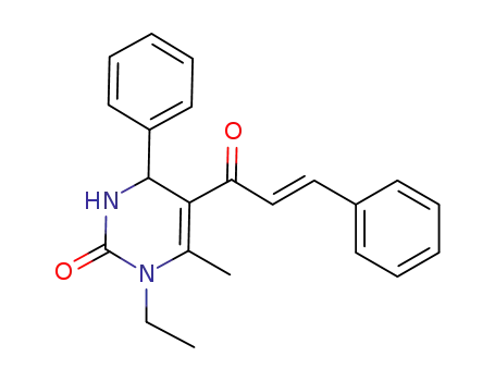 (E)-5-cinnamoyl-1-ethyl-6-methyl-4-phenyl-3,4-dihydropyrimidin-2(1H)-one