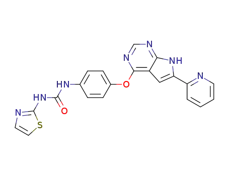 1-[4-(6-(Pyridin-2-yl)-7H-pyrrolo[2,3-d]pyrimidin-4-yloxy)-phenyl]-3-(thiazol-2-yl)urea