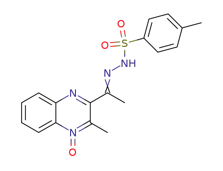 1-(3-methyl-4-oxy-quinoxalin-2-yl)-ethanone (toluene-4-sulfonyl)-hydrazone