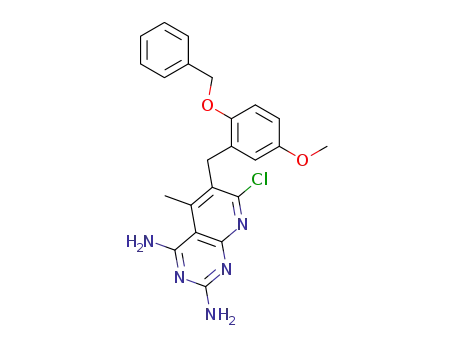 2,4-diamino-5-methyl-6-(2'-benzyloxy-5'-methoxybenzyl)-7-chloropyrid[2,3-d]pyrimidine
