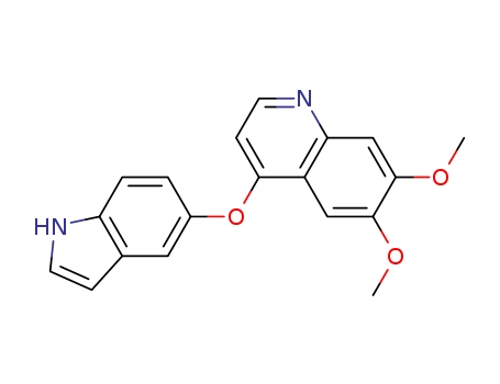 Molecular Structure of 190726-47-7 (Quinoline, 4-(1H-indol-5-yloxy)-6,7-dimethoxy-)