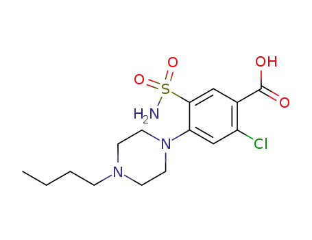 4-(4-butyl-piperazin-1-yl)-2-chloro-5-sulfamoyl-benzoic acid