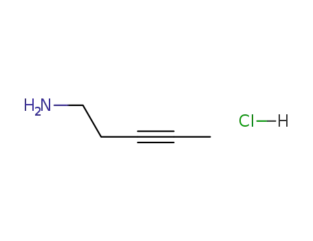 Molecular Structure of 124618-80-0 (3-Pentyn-1-amine, hydrochloride)