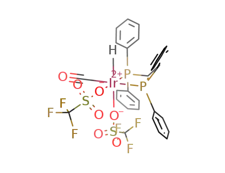 IrH(CO)(SO<sub>3</sub>CF<sub>3</sub>)2((C<sub>6</sub>H<sub>5</sub>)2PC<sub>2</sub>H<sub>4</sub>P(C<sub>6</sub>H<sub>5</sub>)2)