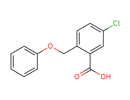 Molecular Structure of 60086-32-0 (Benzoic acid, 5-chloro-2-(phenoxymethyl)-)