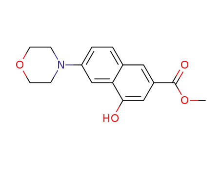 Molecular Structure of 214115-76-1 (methyl 4-hydroxy-6-(morpholin-4-yl)naphthalene-2-carboxylate)